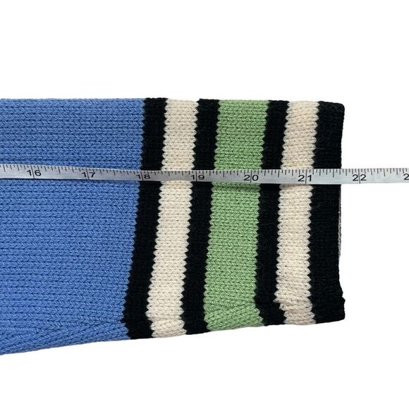 St. John Sport Womens Petite Blue Striped Long Sleeve Top - Picture 6 of 9